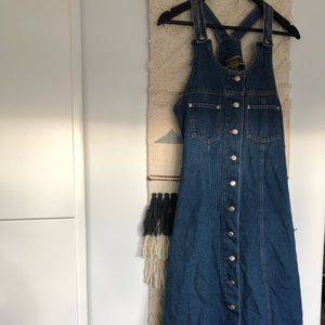 Vintage denim overall dress